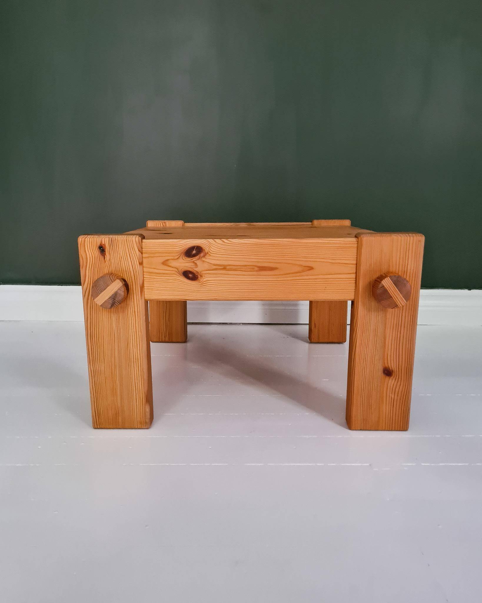 Modern Scandinavian coffee table in pine by Yngve Ekström