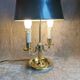 Bronze hot water bottle lamp with two light arms