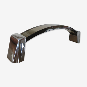 Napkin holder in smoked glass and chrome-plated brass 1970 Italy