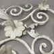 1 of 3 xxl 73cm white Metal Florentiner Theatre wall Light, Italy, 1970s