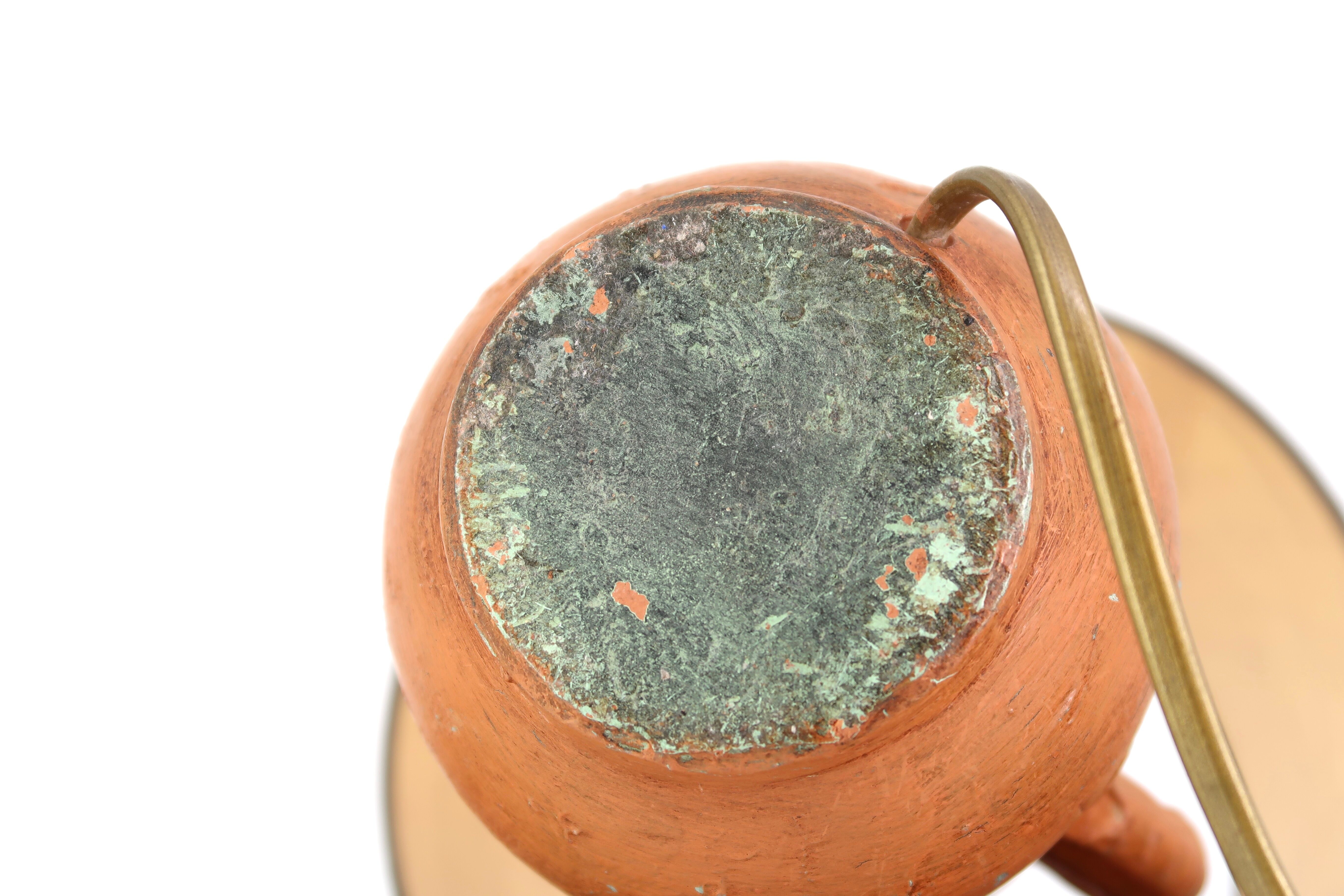 Ceramic lamp, beige lampshade, 60s