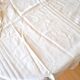 Woven linen country tablecloth - old square tablecloth 160x160 *B3*