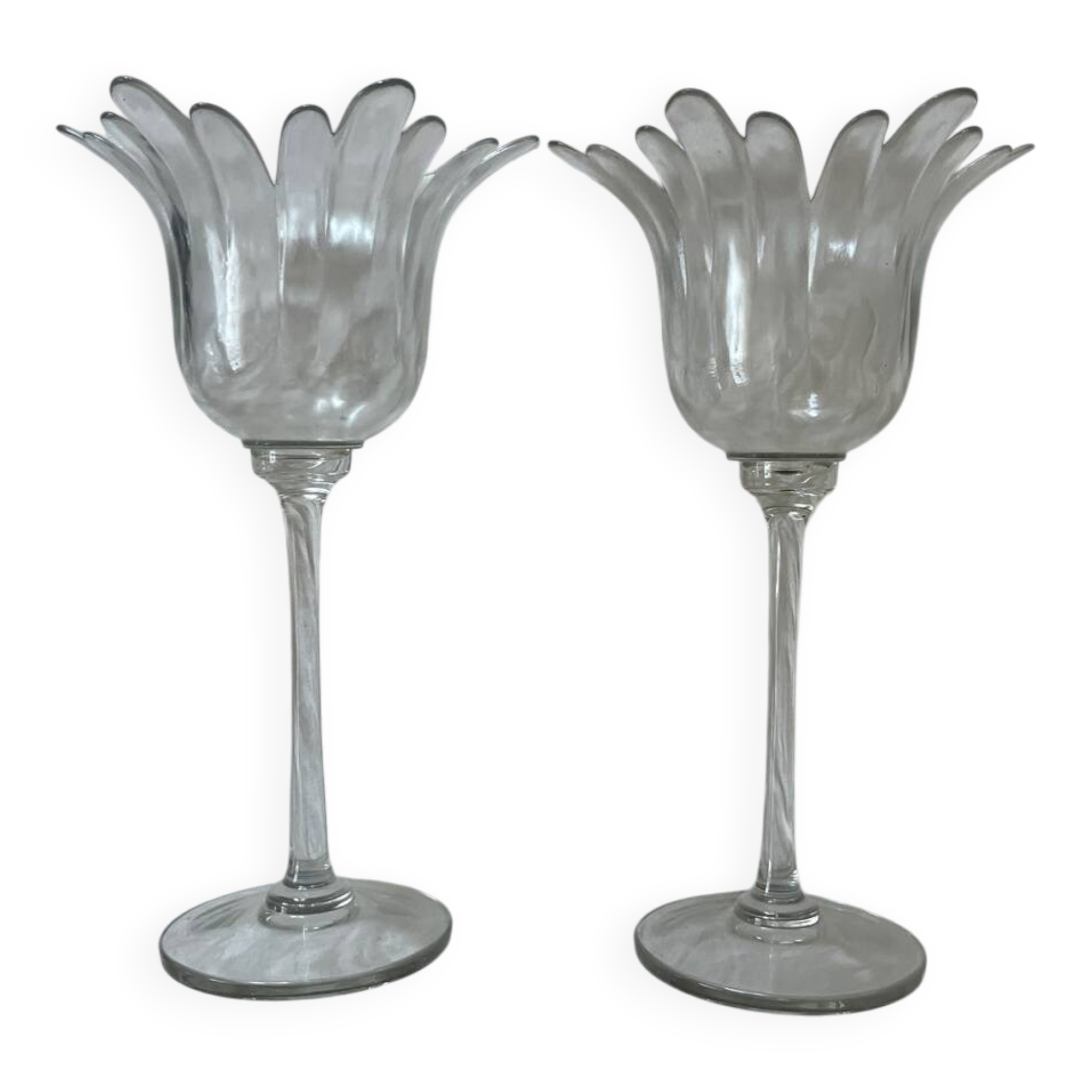 Candle holder glass set