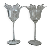Candle holder glass set
