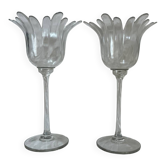 Candle holder glass set