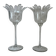 Candle holder glass set