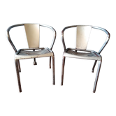 Pair of Tolix bistro chairs 1940