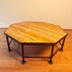 French Octagonal Travertine Coffee Table in the Style of Maison Jansen, 1960s