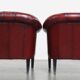 Ensemble de 6 fauteuils club Chesterfield en cuir de vache anglais