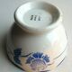 Art Deco bowl, Blue roses and ed edge of blue teeth, signed GIEN model Mona