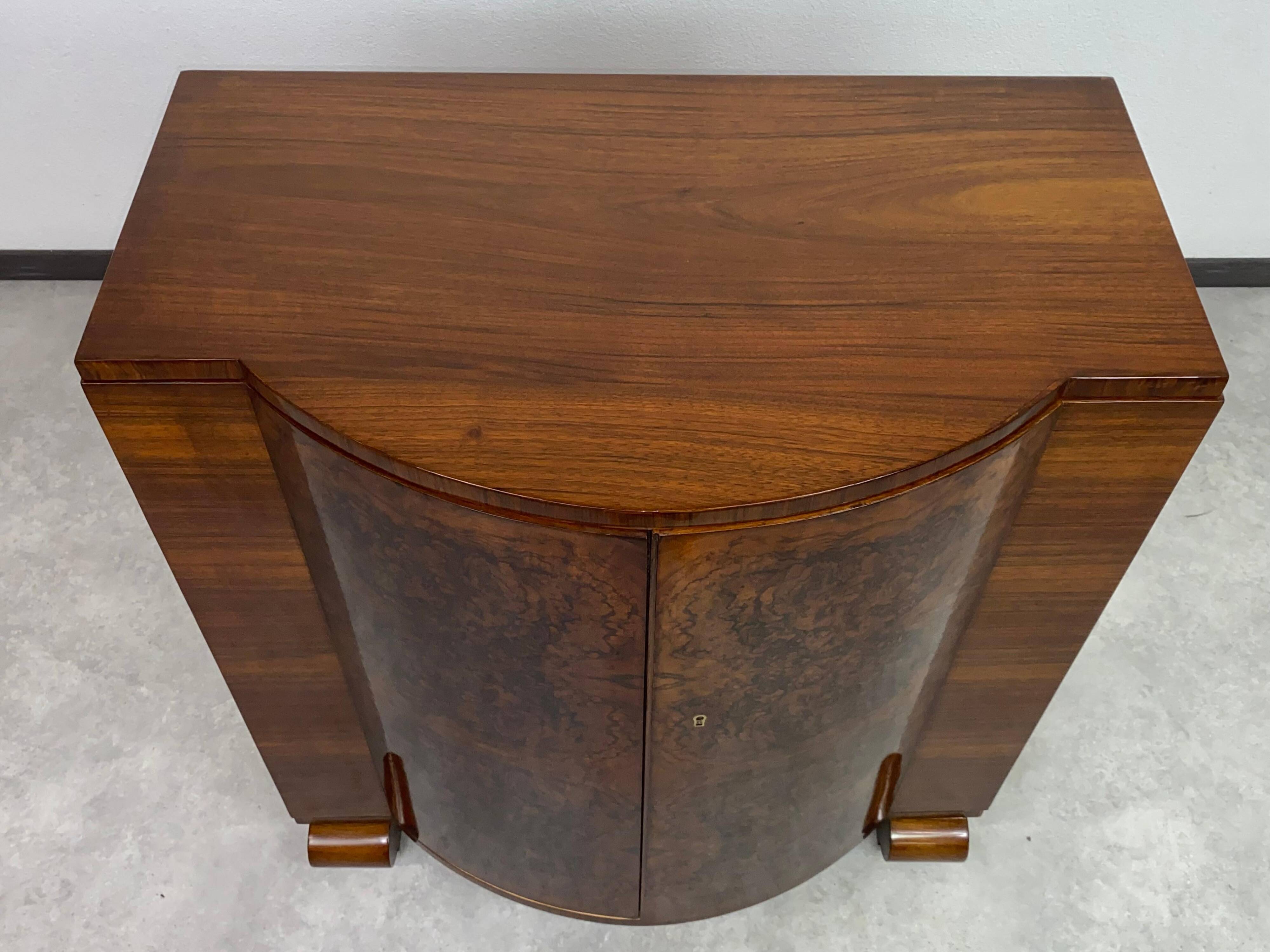 Art Deco walnut bar cabinet very rare by Thonet