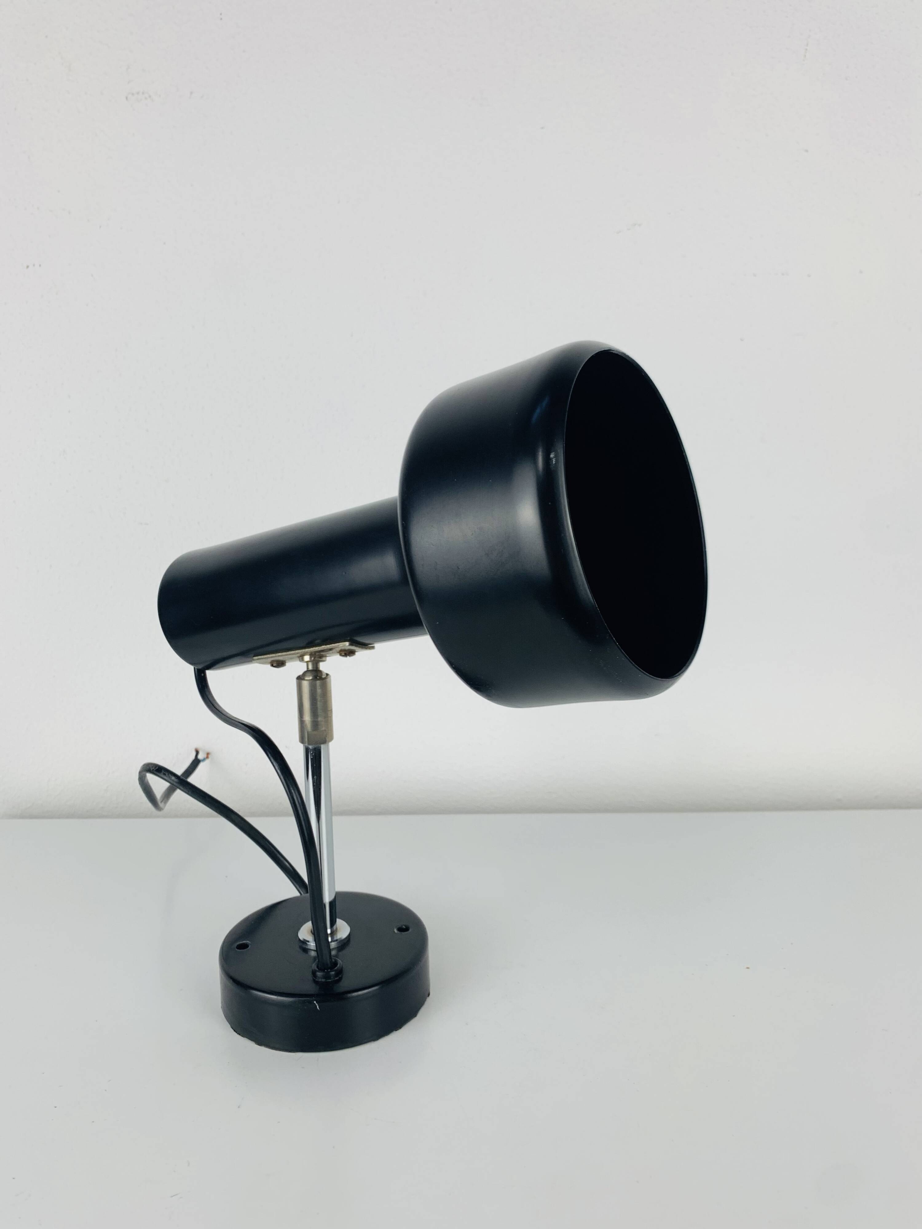 Black spot wall light from the 1960s, vintage.
