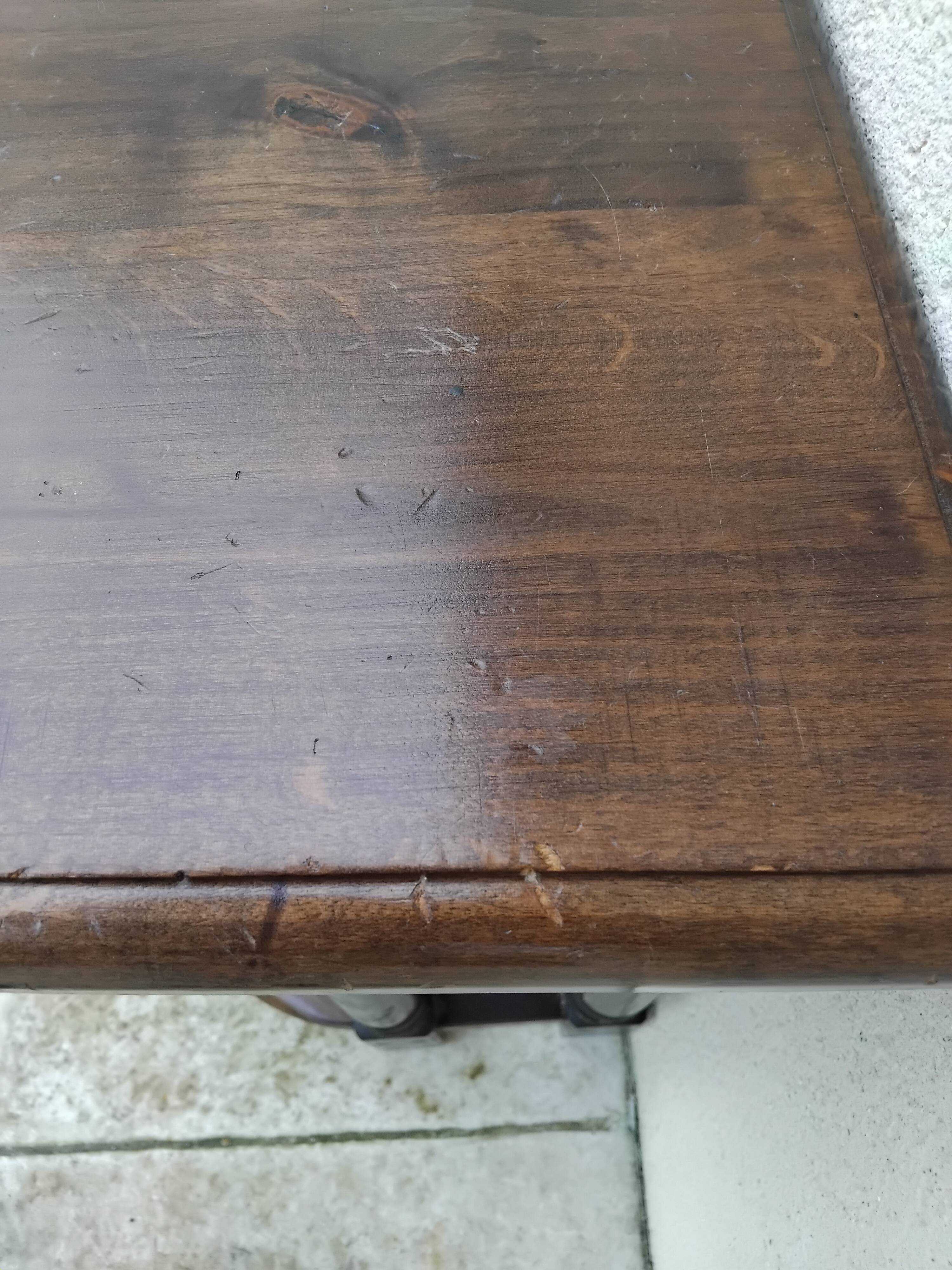 Vintage 80s side table or sofa end table in solid oak