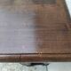 Vintage 80s side table or sofa end table in solid oak