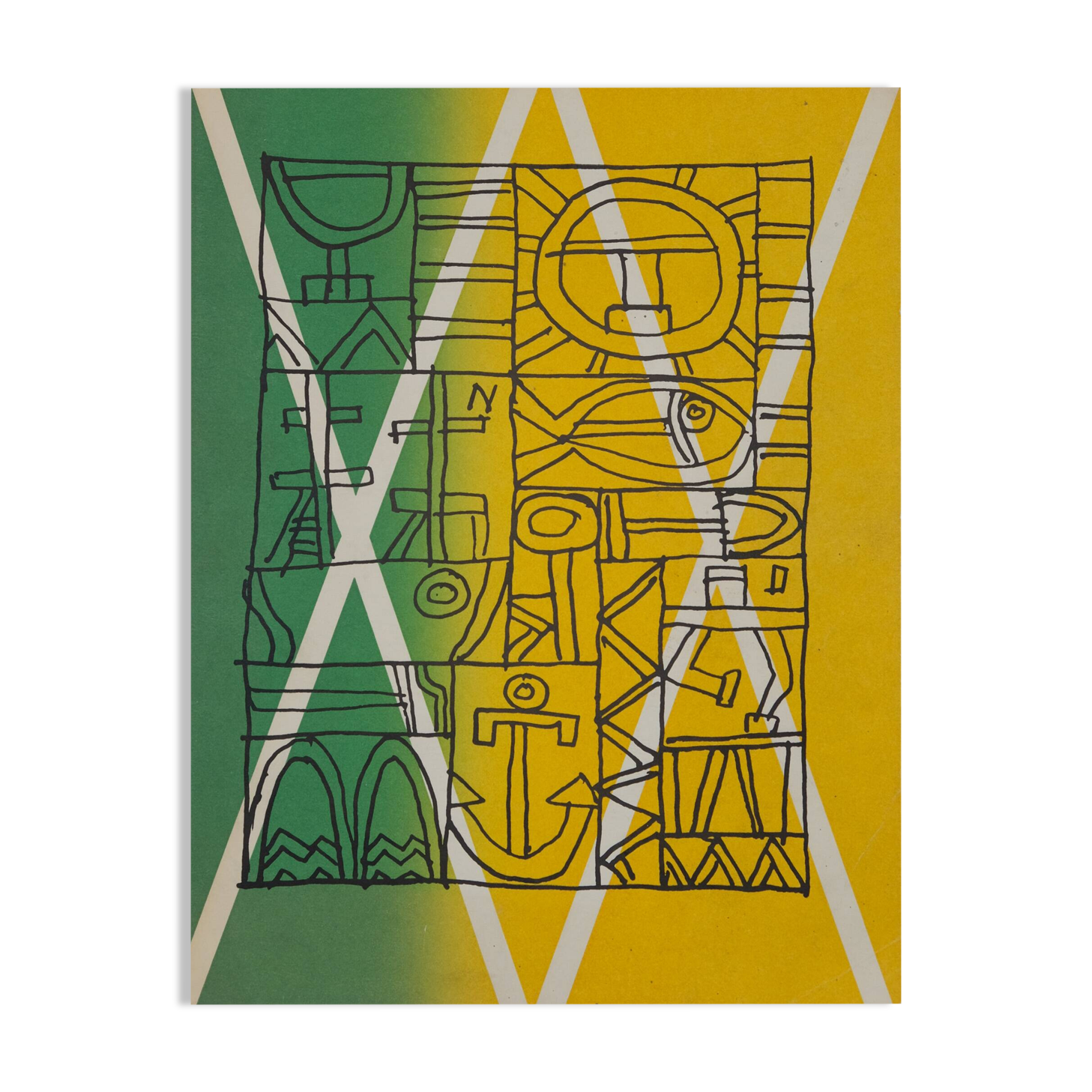 Joaquín torres garcia: the hold of the boat - original lithograph