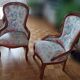 Pair of bergère armchairs