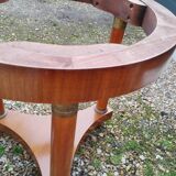 Empire style pedestal table with marble top