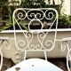 White cast iron garden chair no. 2