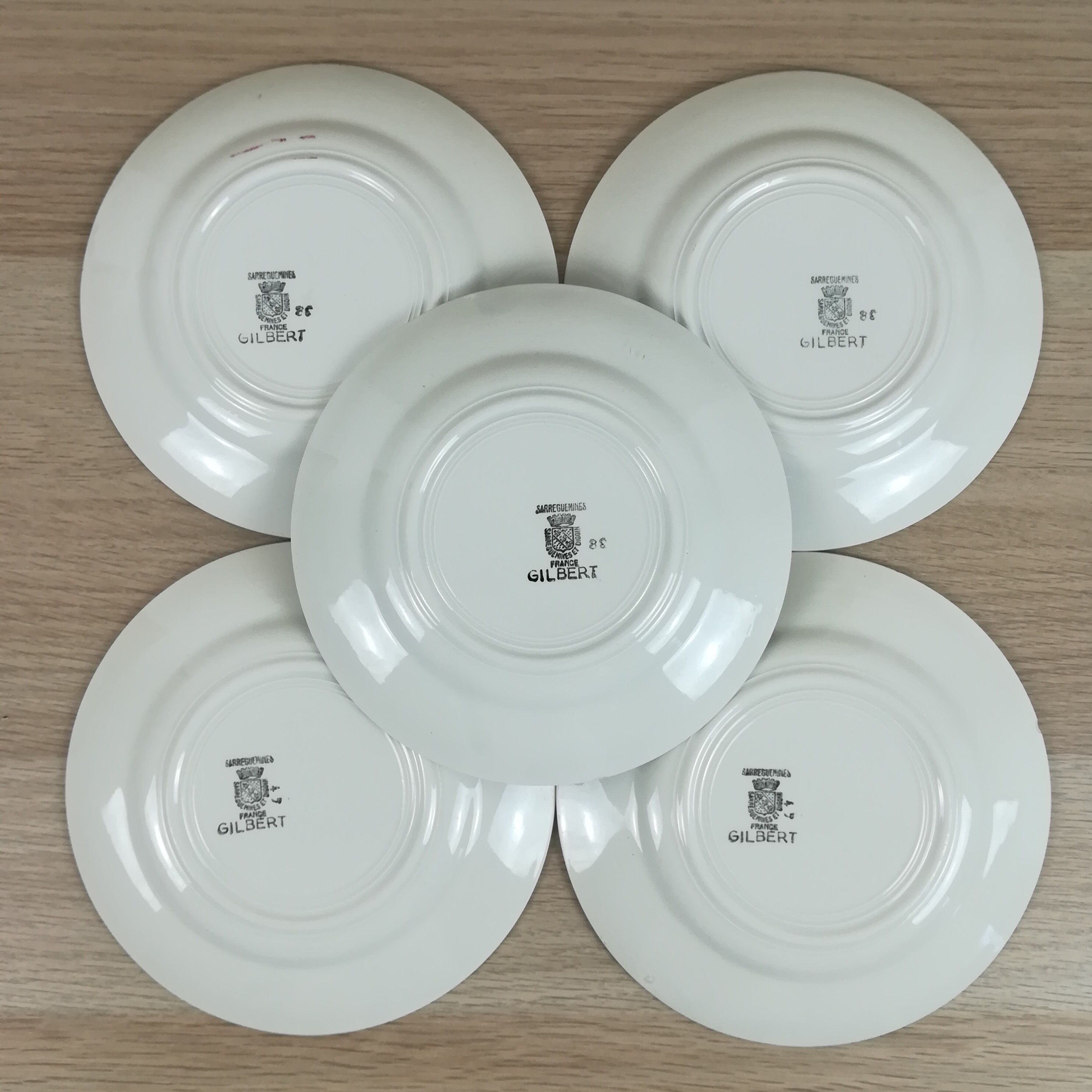 5 dessert plates Sarreguemines