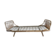 Bed bench into rattan vintage 1960