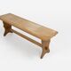Art Deco bench in solid oak, France circa 1940