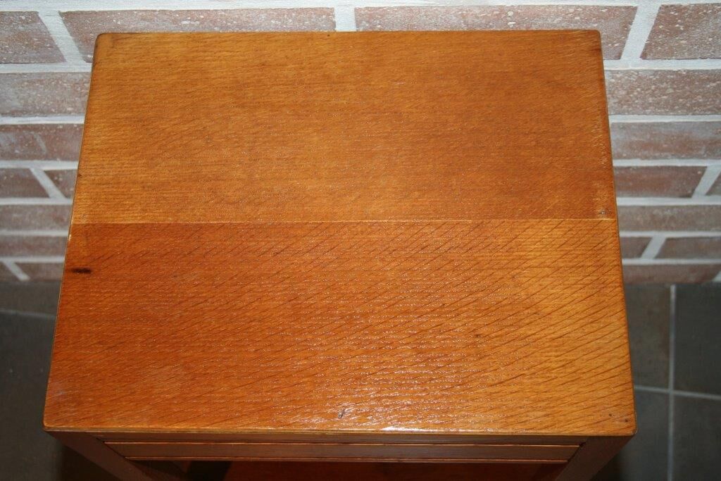 Vintage English bedside wood small format