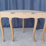 Half-moon beech console