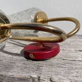 Brass and glass wall lamp 1950