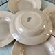 Set of 5 hollow plates Digoin Sarreguemines model France powder pink