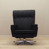 Fauteuil de bureau en cuir, design danois, années 1970, production: Danemark