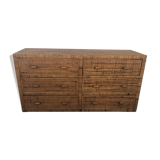 Vintage rattan dresser