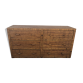 Vintage rattan dresser