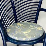 Set of 4 sculptural rattan bamboo dining chairs, Flechtatelier Schütz, Germany 1980s