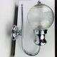 XL chrome and bubbled glass wall light Limburg, 1970s