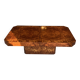 élégante table basse en loupe d'orme 1970