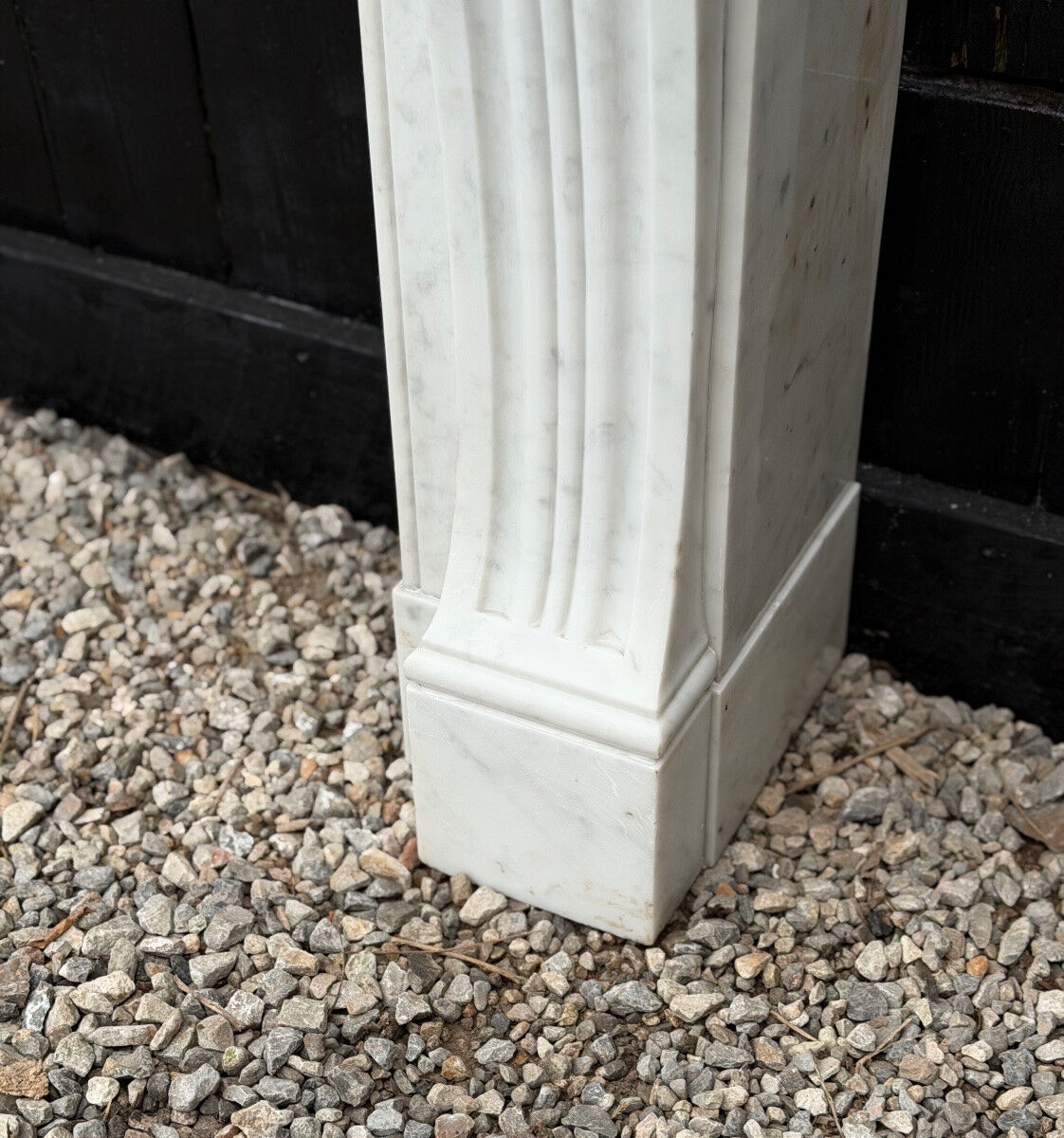 Louis XVI style Carrara marble fireplace circa 1880