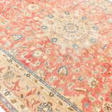 9x12 Pale Red & Cream Classic Persian Rug, 279x374Cm