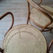 Ensemble de 4 chaises brunes 209, Ligna, années 1970