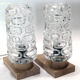 Pair of lamps 60s glass globes