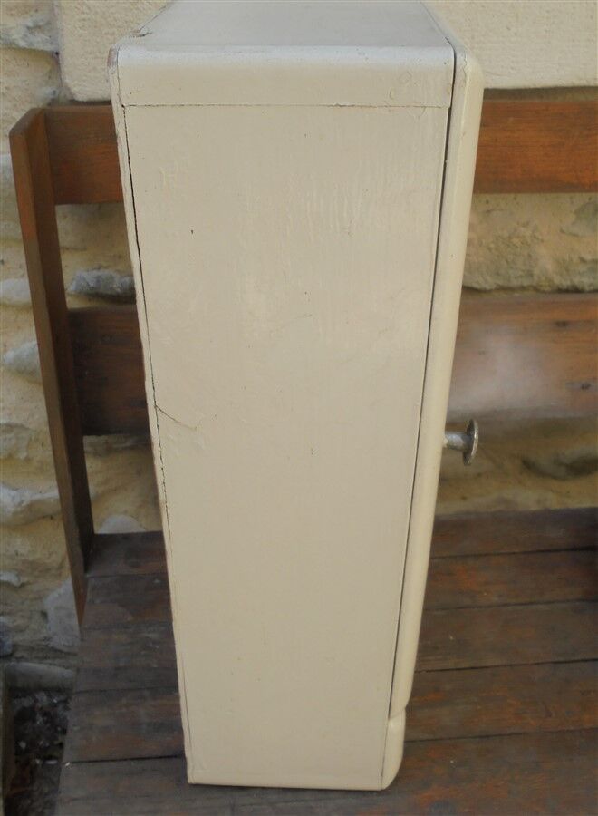 Old toilet cabinet, wooden pharmacy