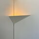 White lacquered metal corner wall light, France, 1970