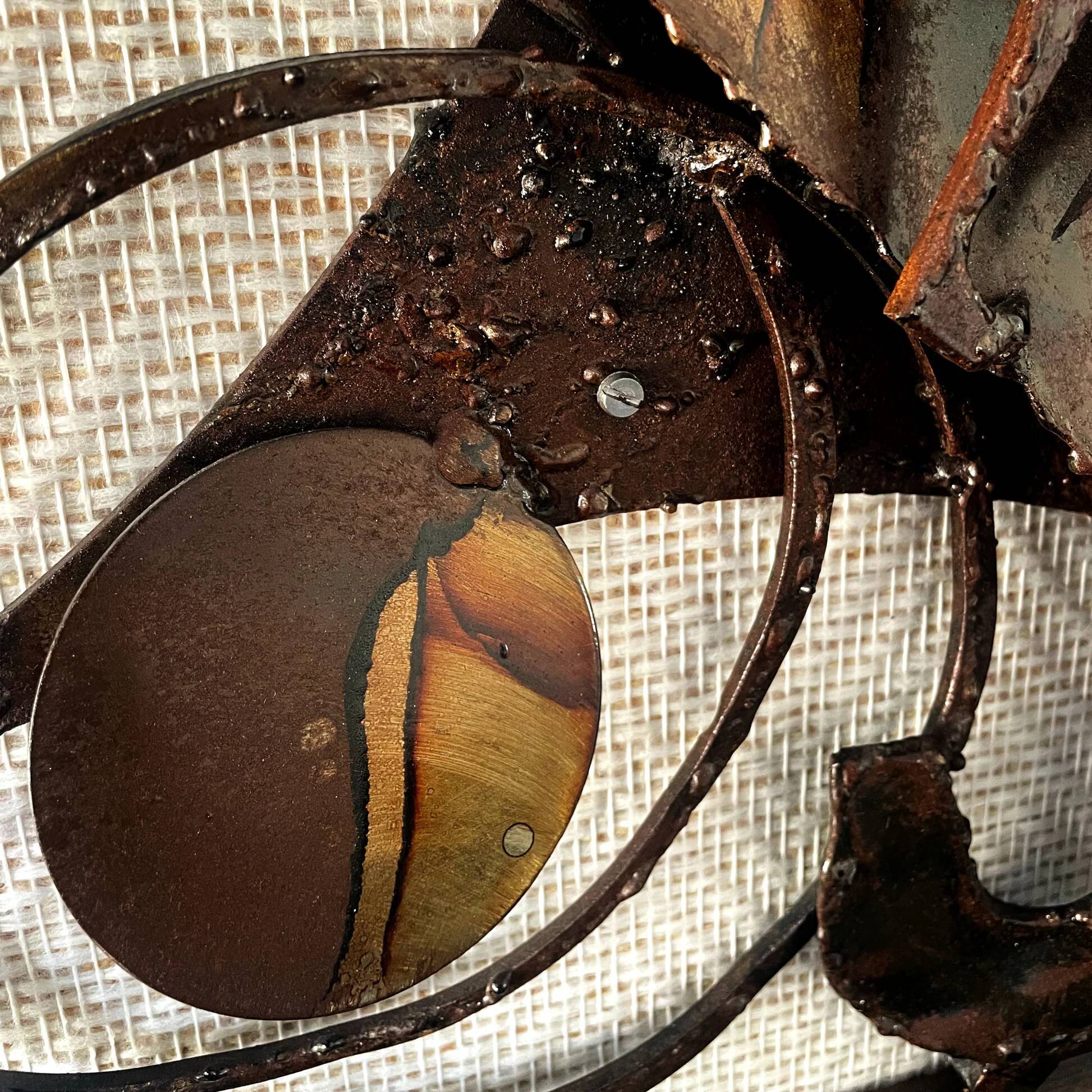 Sculpture murale en métal brutaliste de Henrik Horst des années 1970