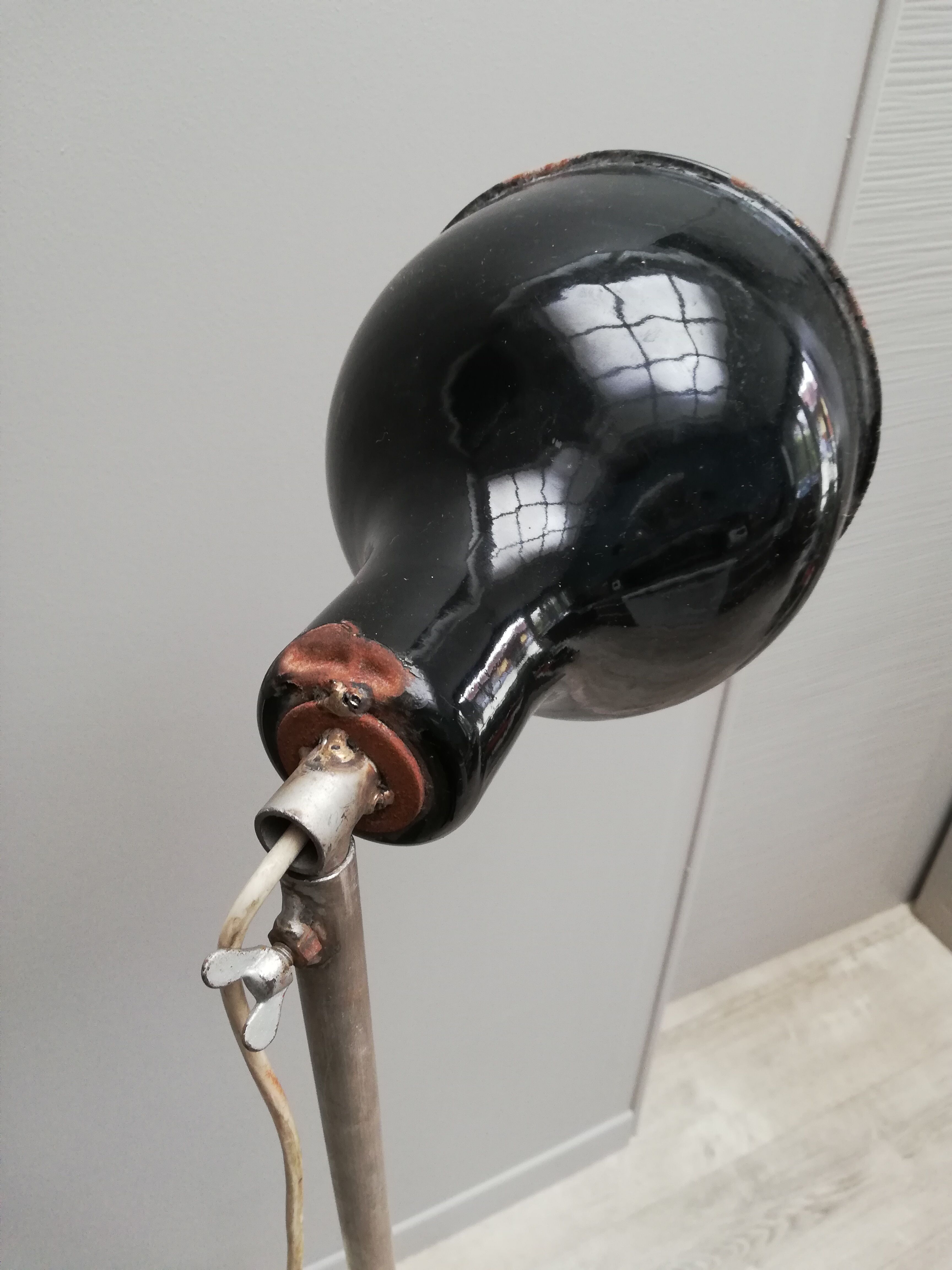 Lamp projector tripod enamelled workshop design 138 cm