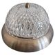Mid-century crystal ceiling lamp with aluminium base 1960s