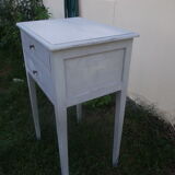 Old painted bedside shabby chic louis XVI style