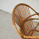 Round bamboo and rattan armchair