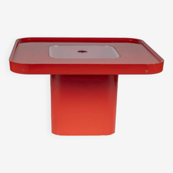 Table de canapé rouge par Peter Ghyczy pour Horn Collection