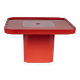 Table de canapé rouge par Peter Ghyczy pour Horn Collection
