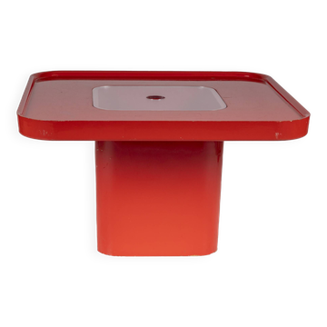 Table de canapé rouge par Peter Ghyczy pour Horn Collection