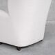 Pair of white boucle danish mid-century armchairs